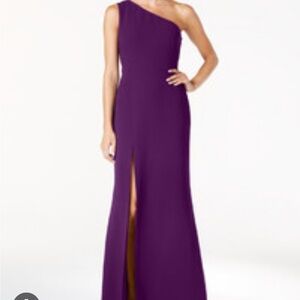 Elegant Purple One-Shoulder Dress